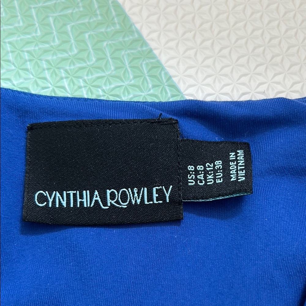 Cynthia Rowley Blue A-Line Sleeveless Dress - Picture 2 of 4